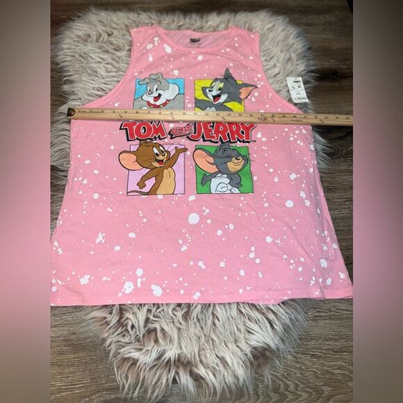 Tom and Jerry women's New pink Tank Top - Picture 3 of 6